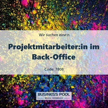 Projektmitarbeiter:in im Back-Office